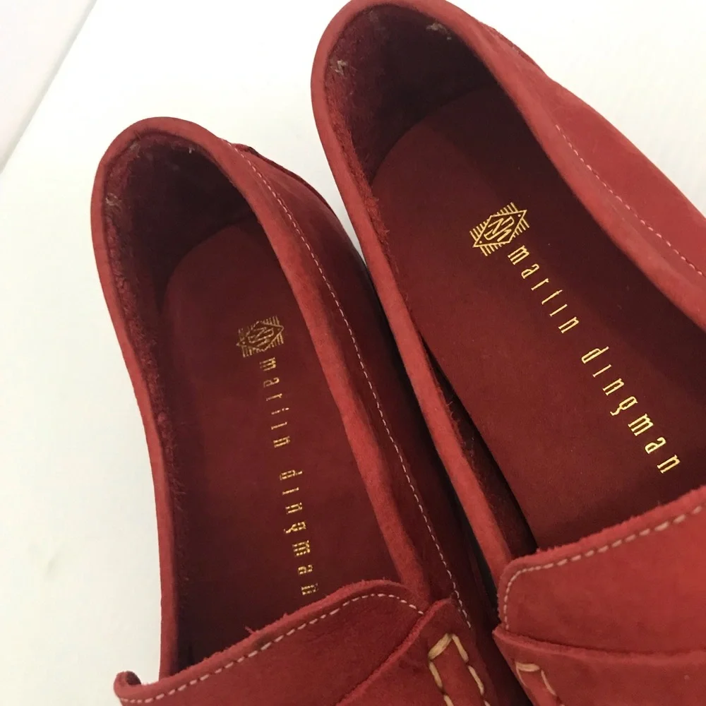 Martin Dingman Men's Red Loafers Size 9.5